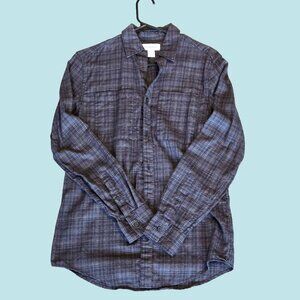 Calvin Klein Men's XS Dark Grey Button Down Flannel